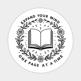 Expand your mind, one page at a time, Reading Books Lover Magnet